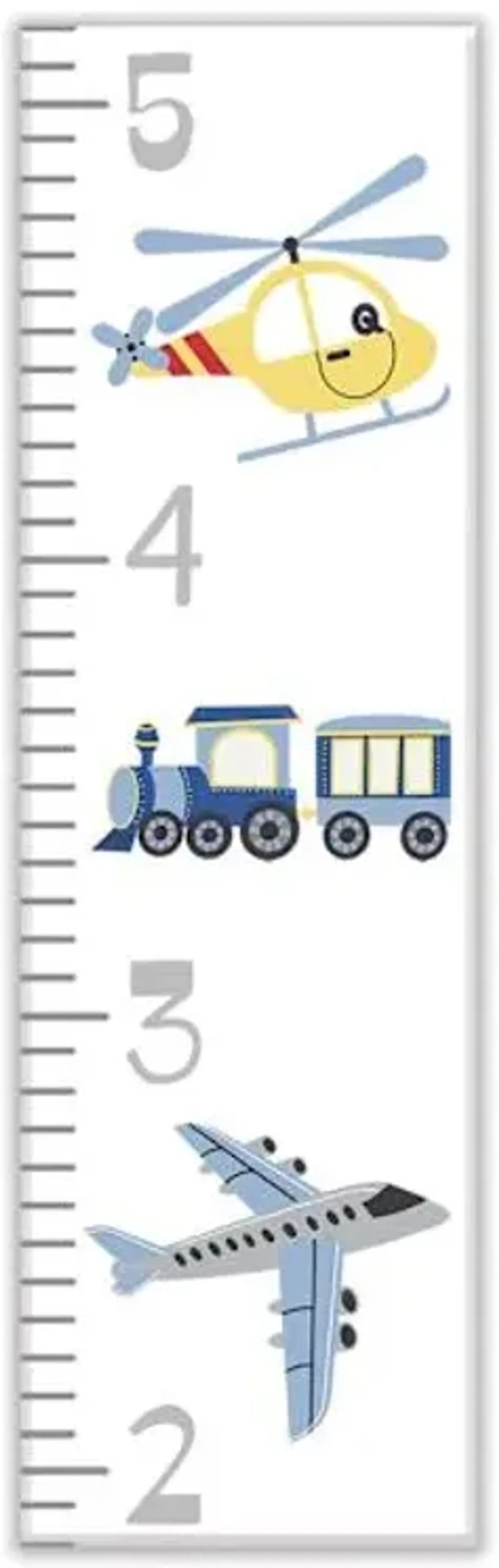 Tiny Dreamers Vehicle Growth Chart Canvas Wall Art, 12x40