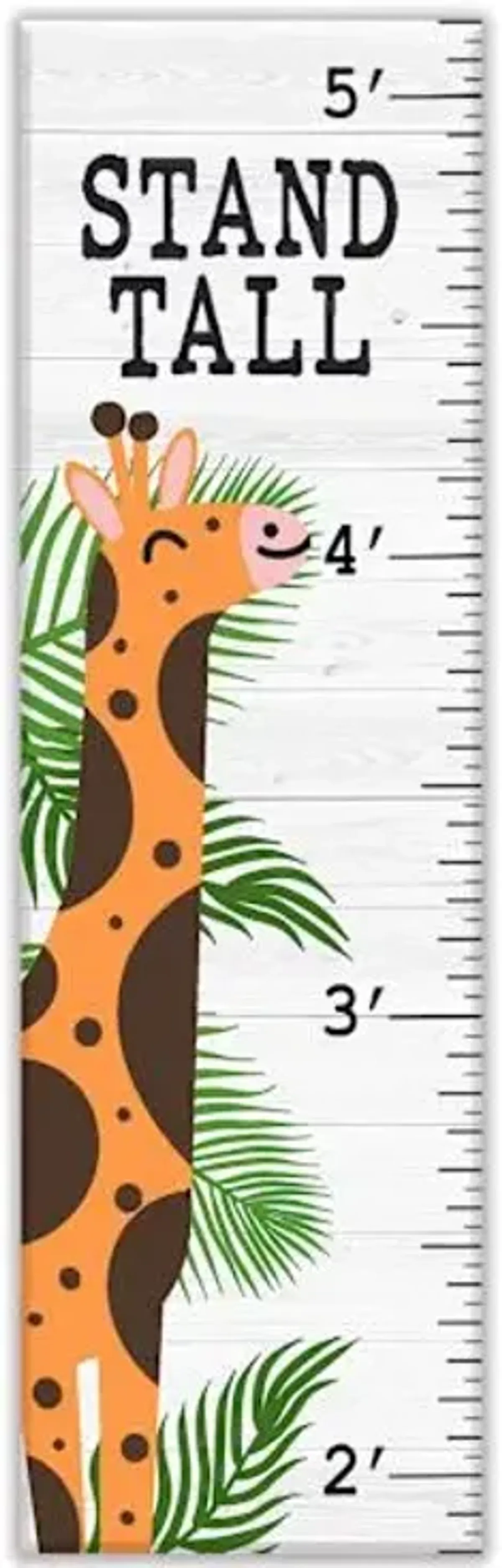 Tiny Dreamers Animal Growth Chart Canvas Wall Art, 12x40