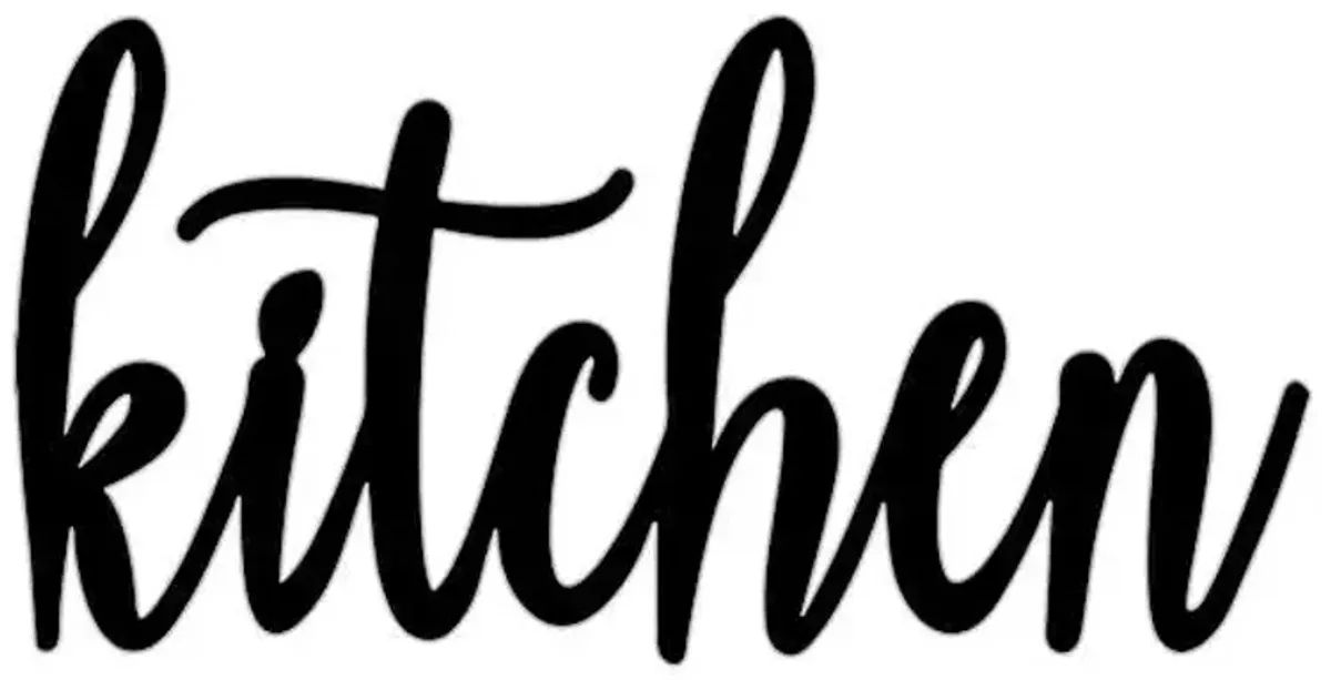 Kitchen Black Metal Wall Decor, 10x20