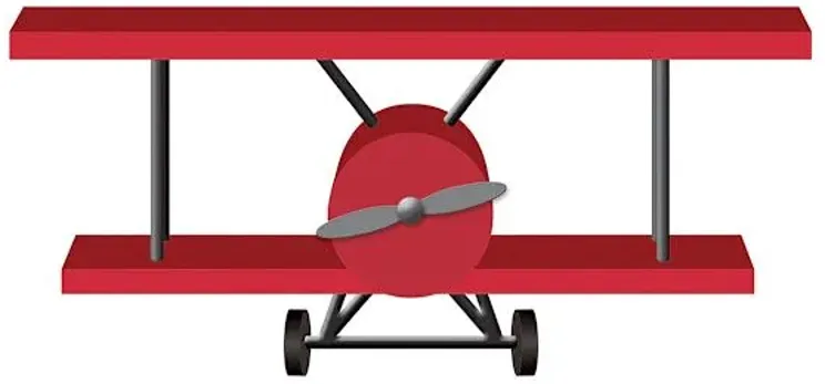 Tiny Dreamers Airplane Wall Shelf, 28x13