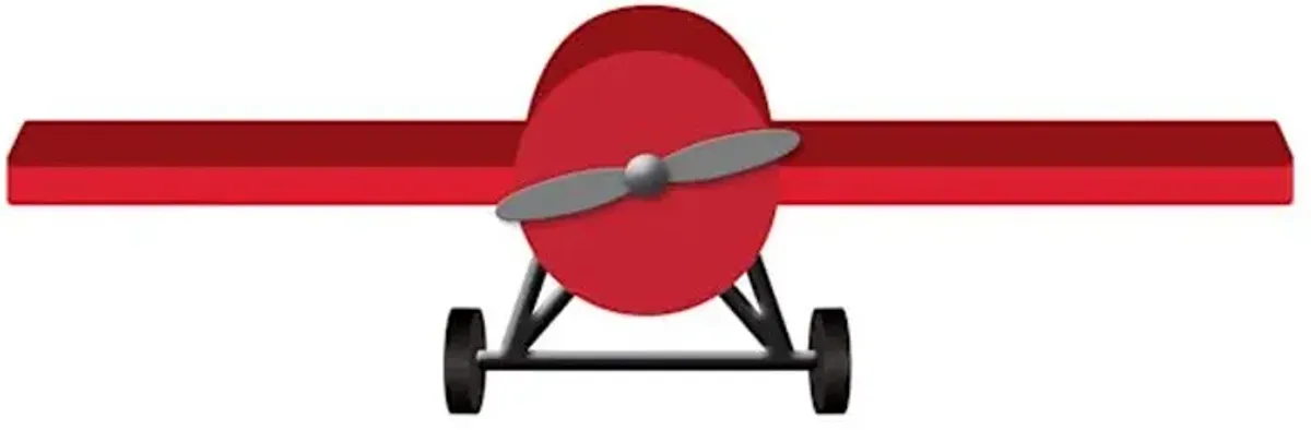 Tiny Dreamers Airplane Wall Shelf, 28x6.5