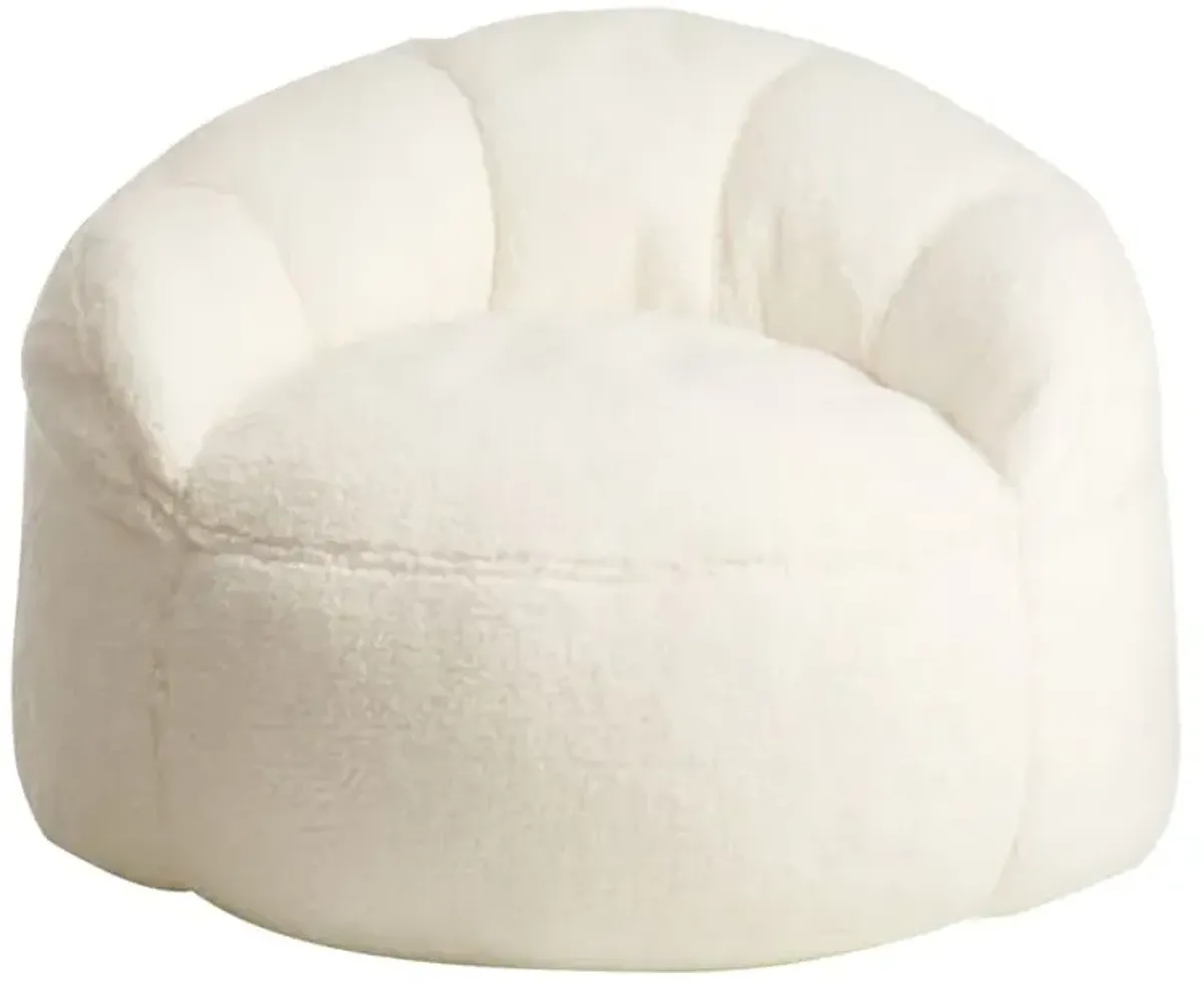 Tiny Dreamers Kids Laid Back Lounger, White