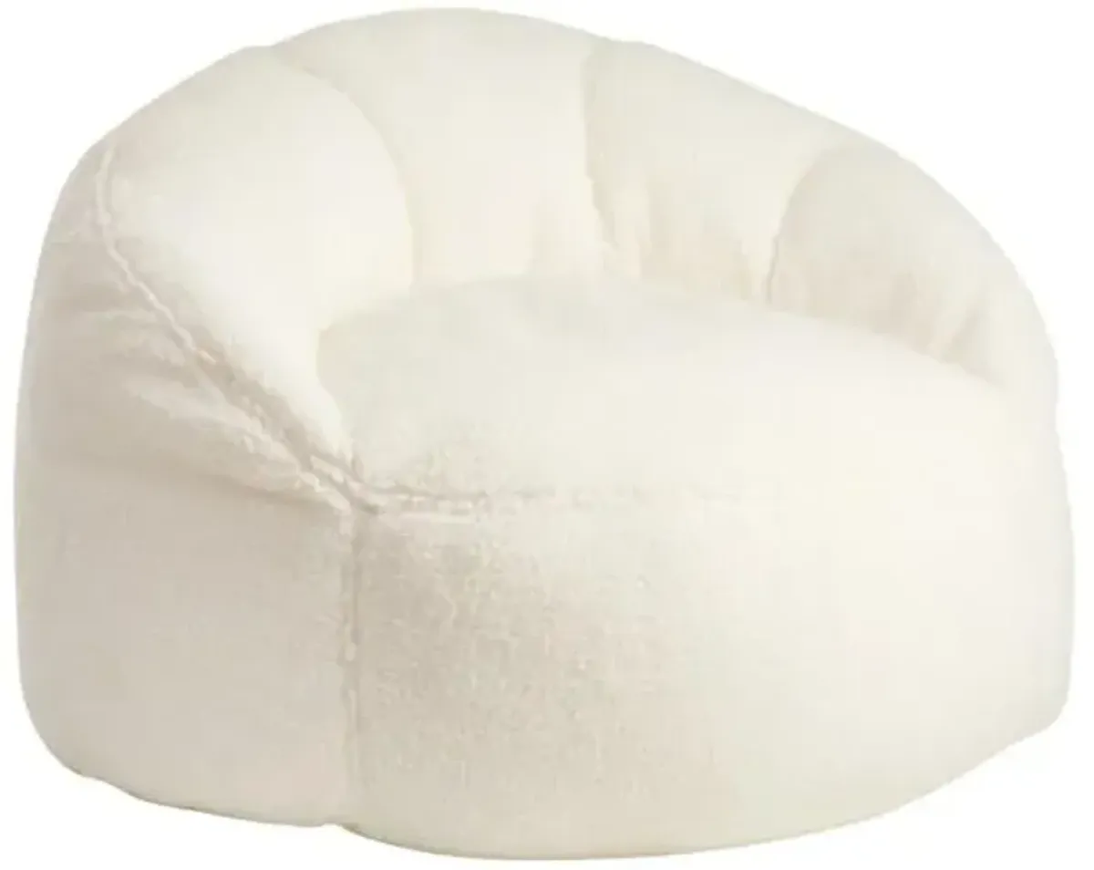 Tiny Dreamers Kids Laid Back Lounger, White