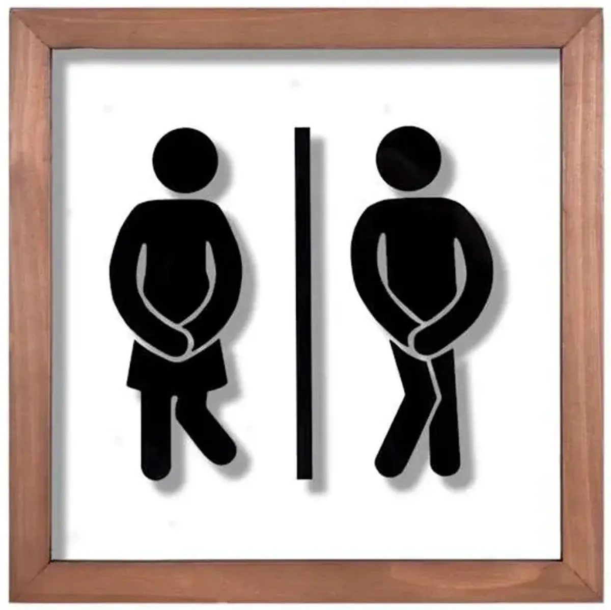 Women & Men Bathroom Wall Decor, 10"