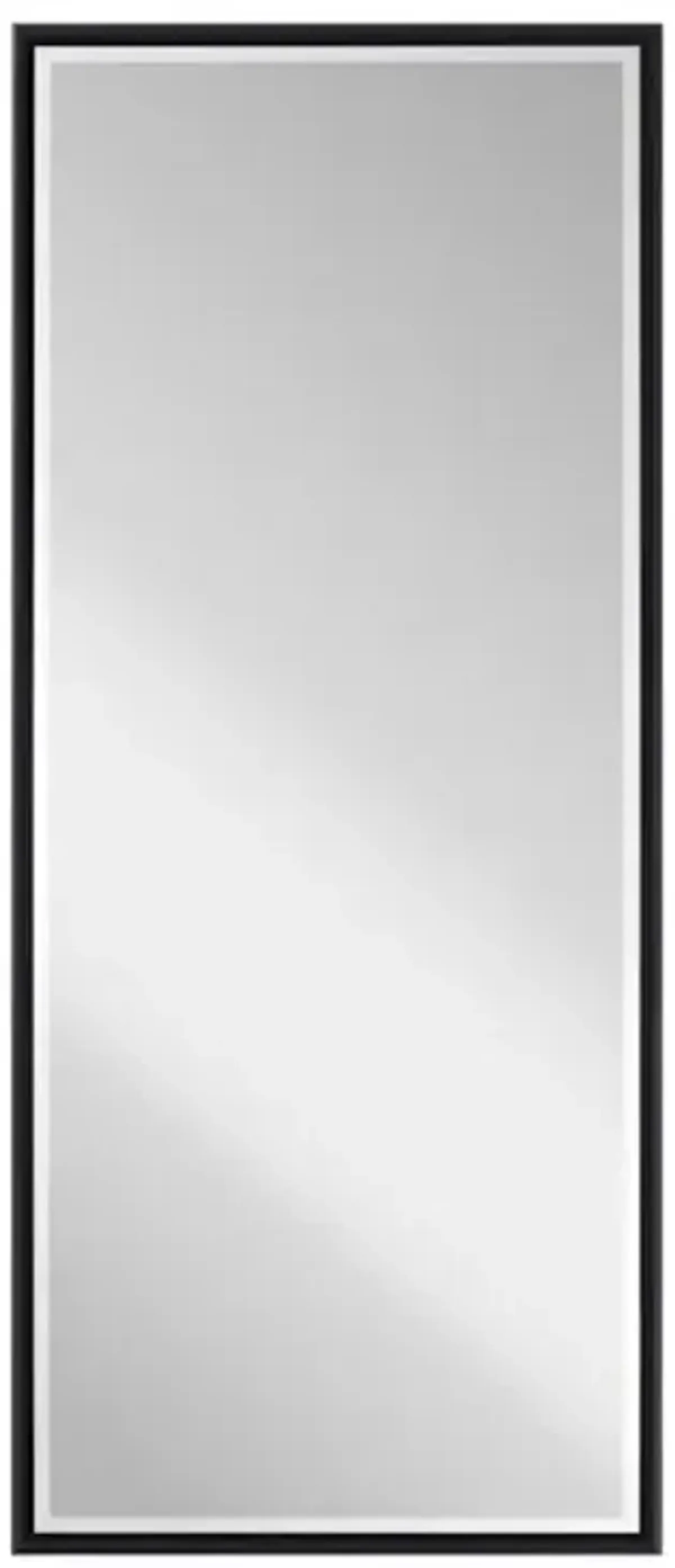 Black Thin Framed Leaner Mirror, 24x58
