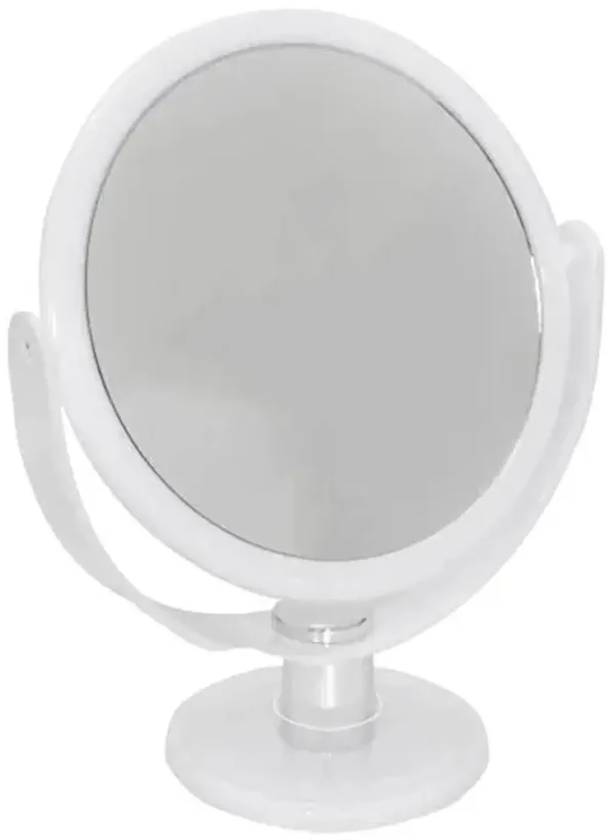 2 Sided Mirror Round 2X Magnification White