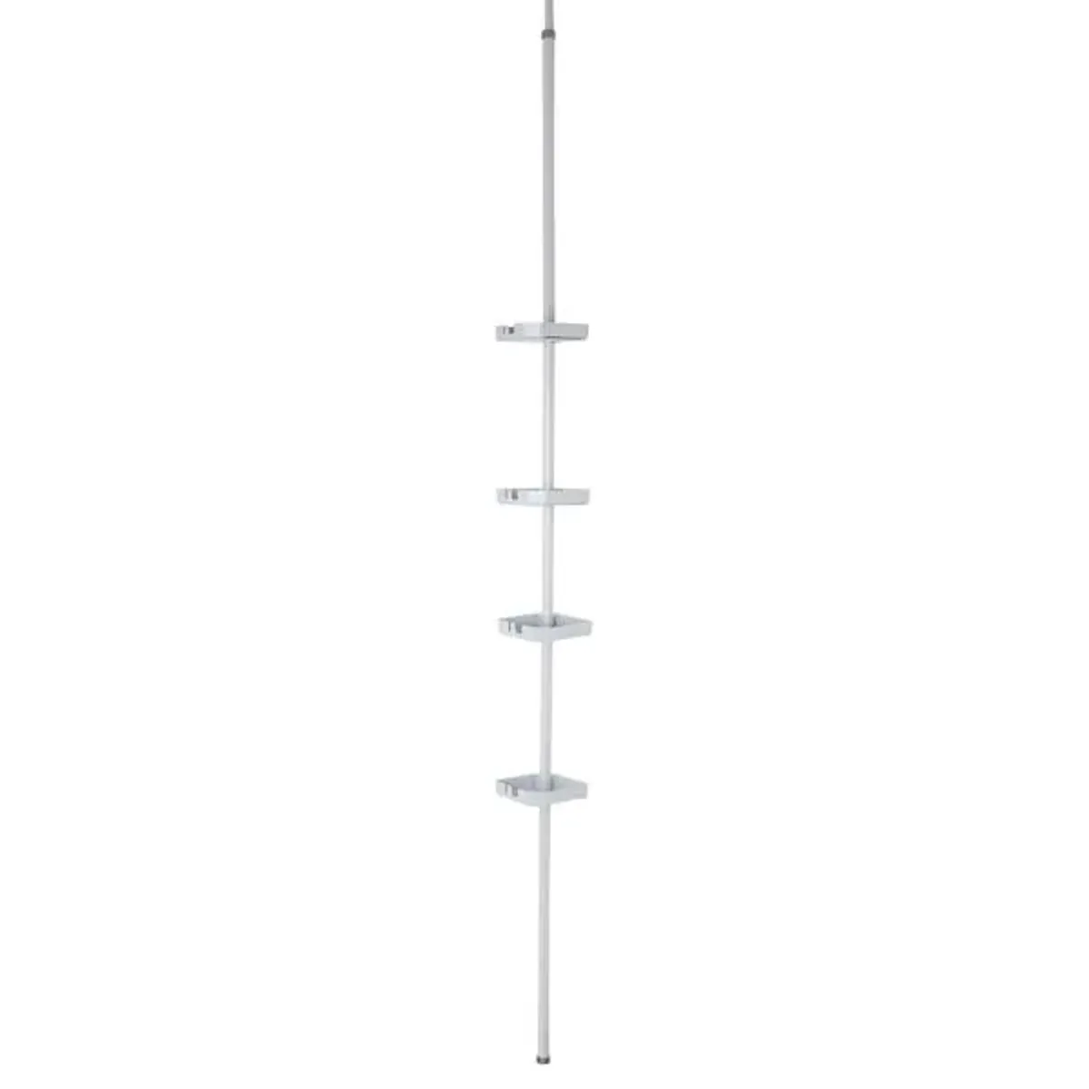 4-Tier Tension Shower Caddy, Grey