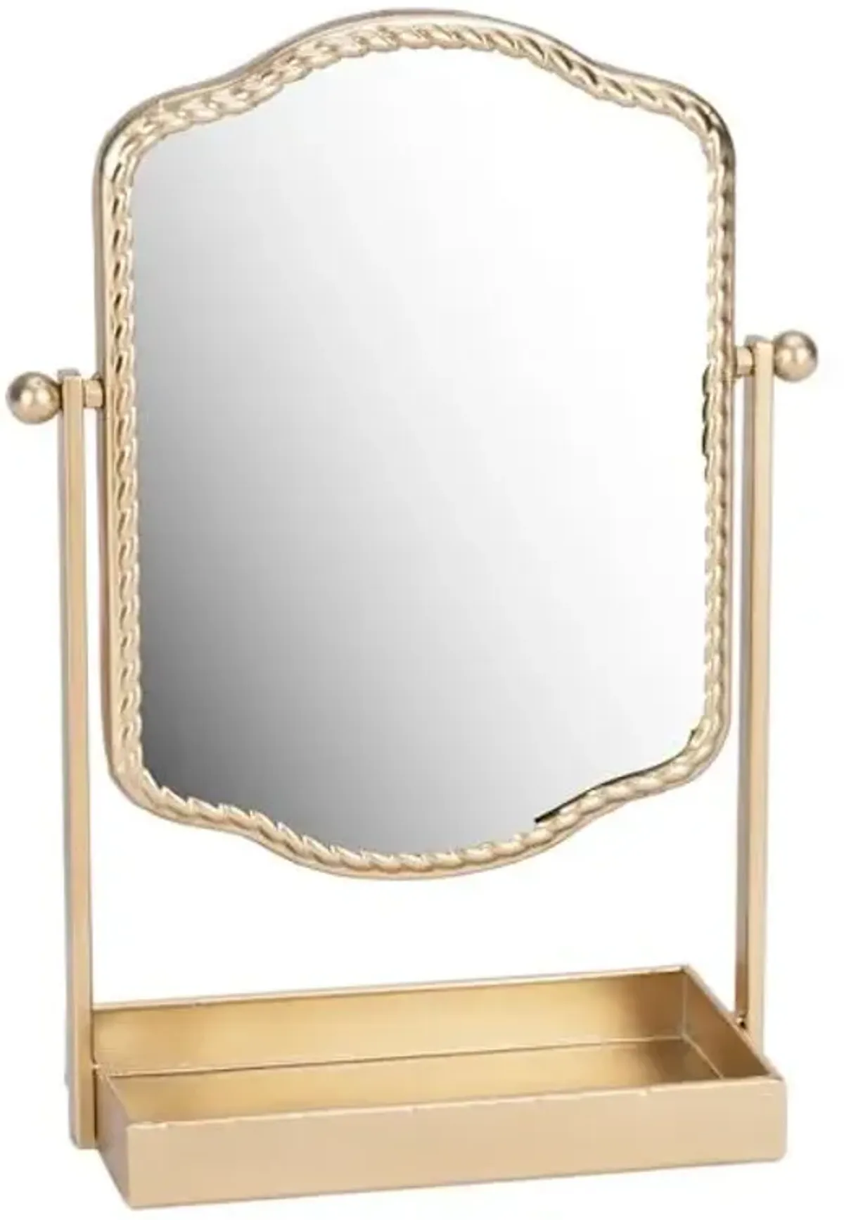 Gold Table Mirror Tray, 13"