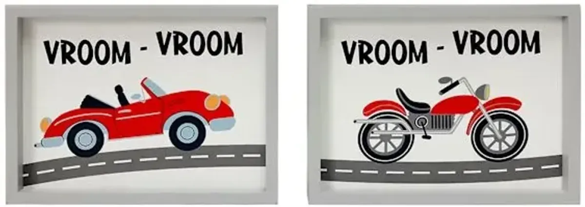Tiny Dreamers Set of 2 Vroom Vroom Table Signs, 8x6