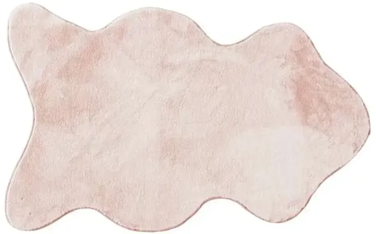 Washable Bliss Blush Faux Rabbit Shaped 30X47