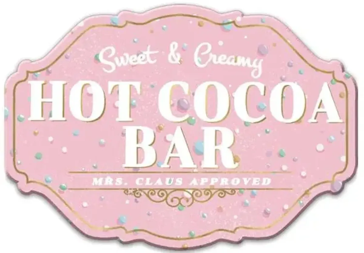 Mrs. Claus' Bakery Hot Cocoa Plaque Wall Decor, 8x12