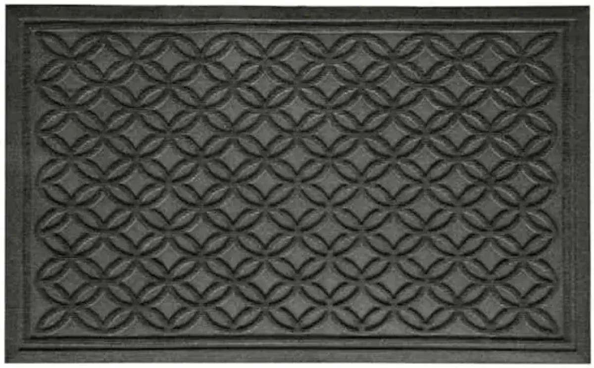 Light Grey Textured Rubber Doormat, 24x36