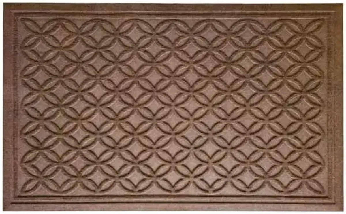 Brown Textured Rubber Doormat, 24x36