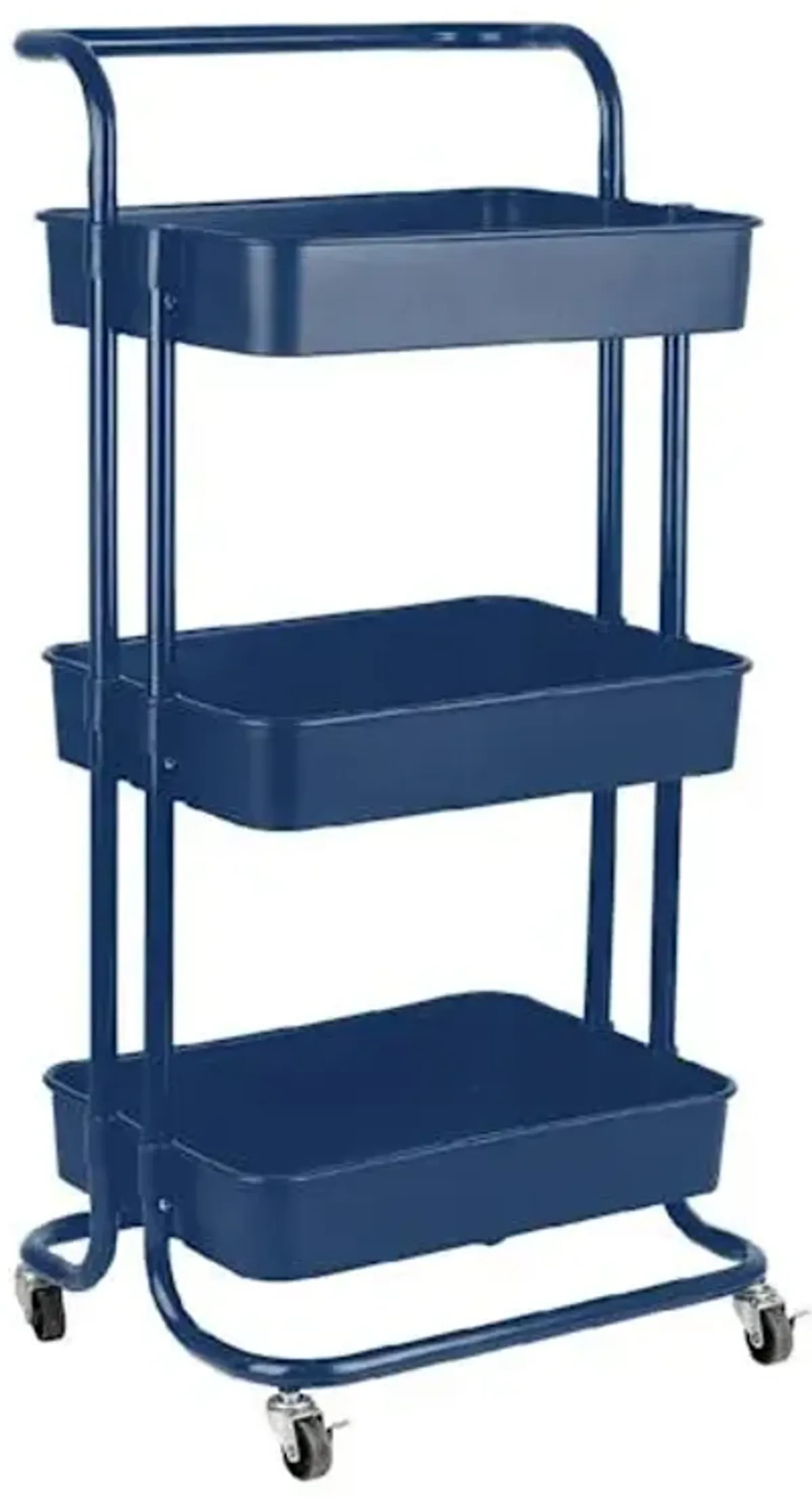 3-Tier Rolling Storage Cart, Blue