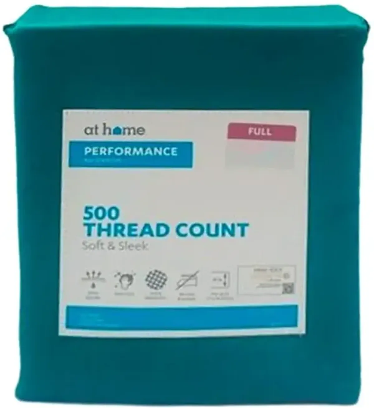 4-Piece Green 500 Thread Count Cotton Blend Sheet Set, Full