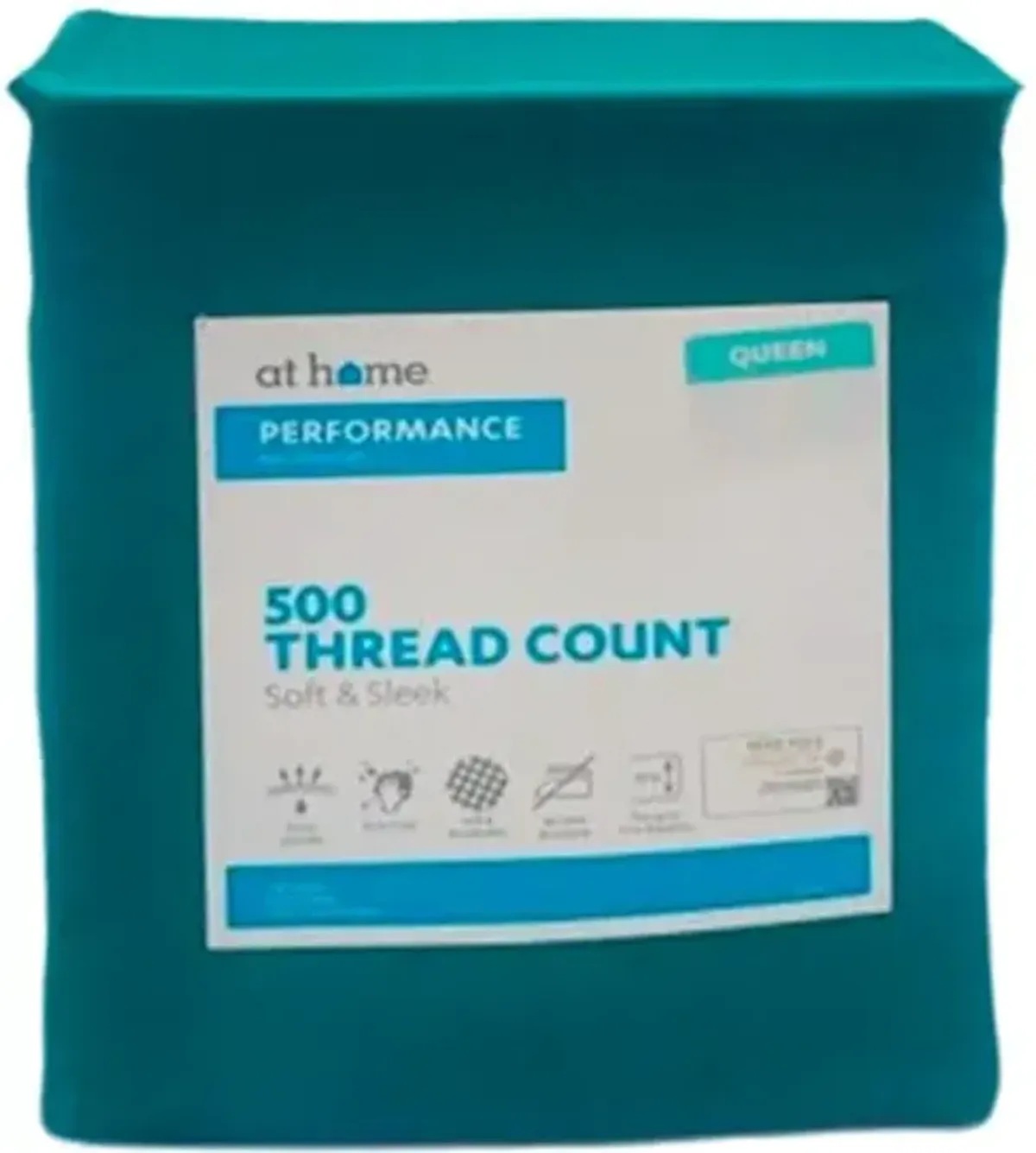 4-Piece Green 500 Thread Count Cotton Blend Sheet Set, Queen