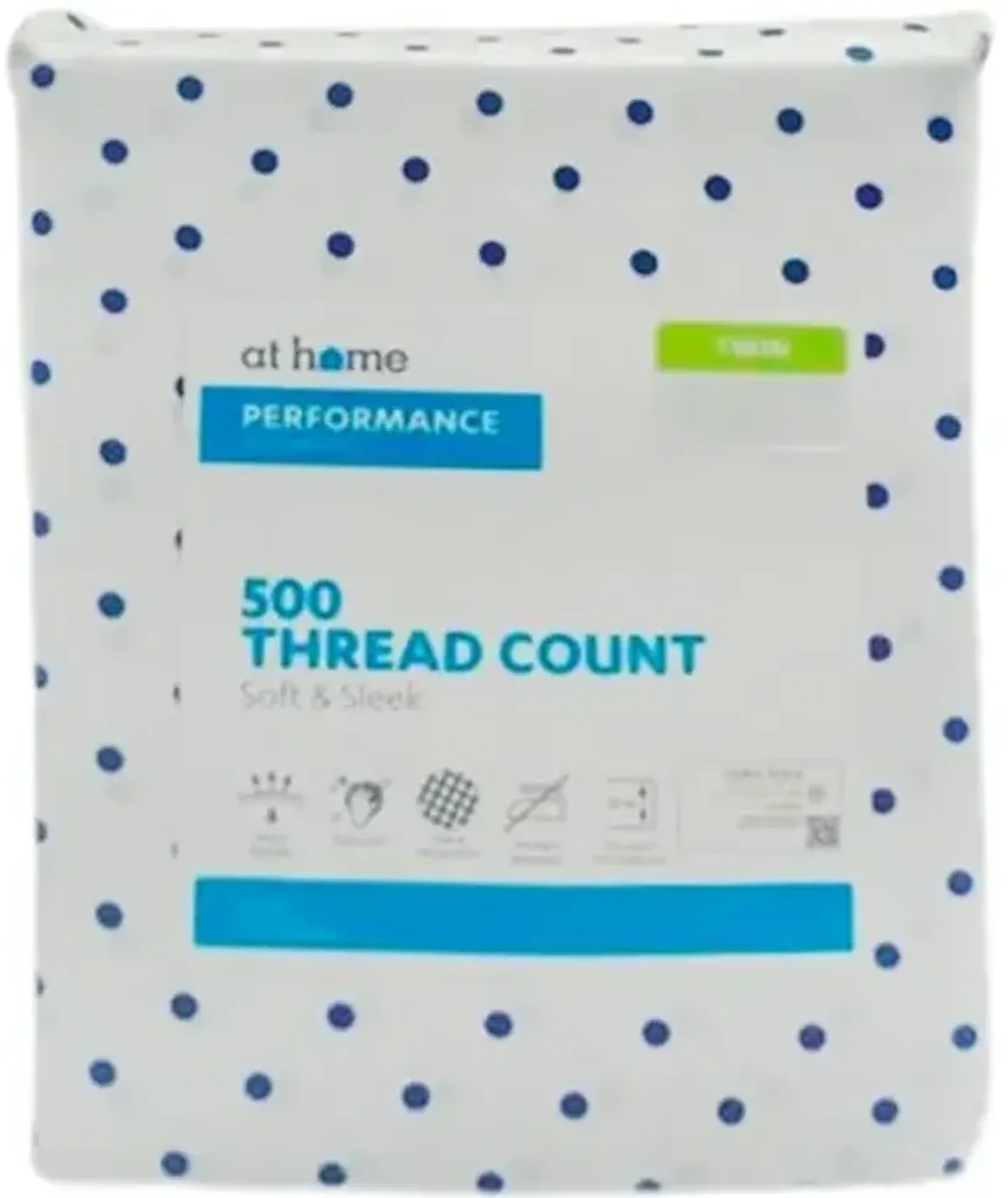 3-Piece Dot Print 500 Thread Count Cotton Blend Sheet Set, Twin