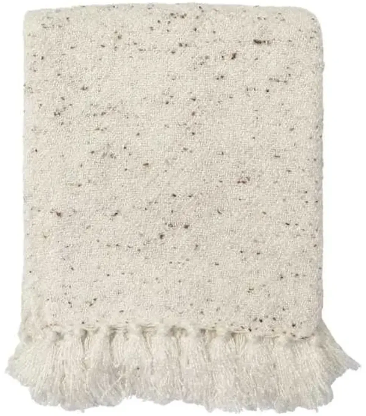 White & Yellow Dot Throw Blanket, 50x60