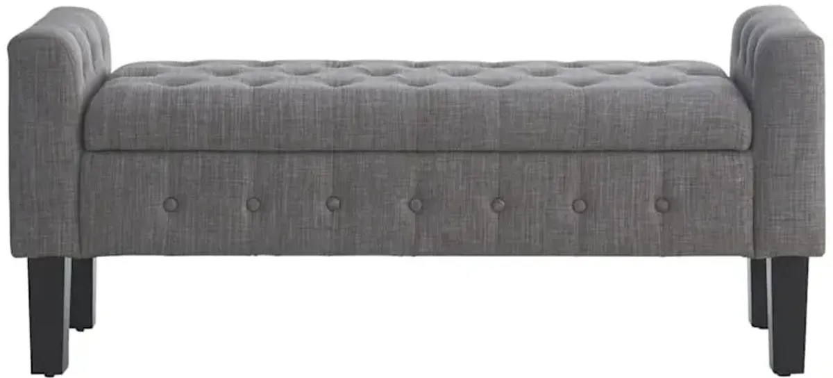 Providence Andy Storage Bench, Grey
