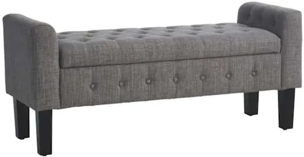 Providence Andy Storage Bench, Grey