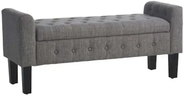 Providence Andy Storage Bench, Grey