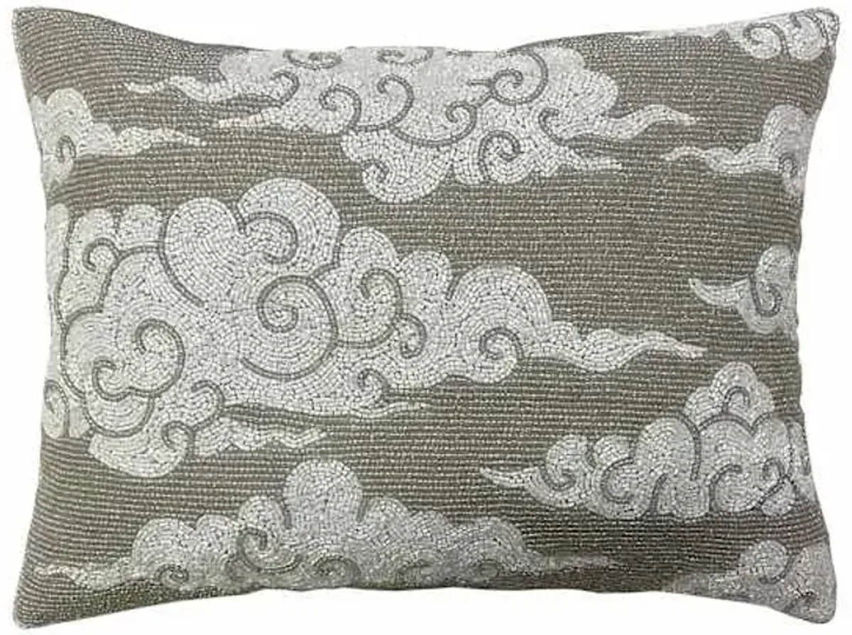 Cloud Beaded Throw Pillow, 12x16