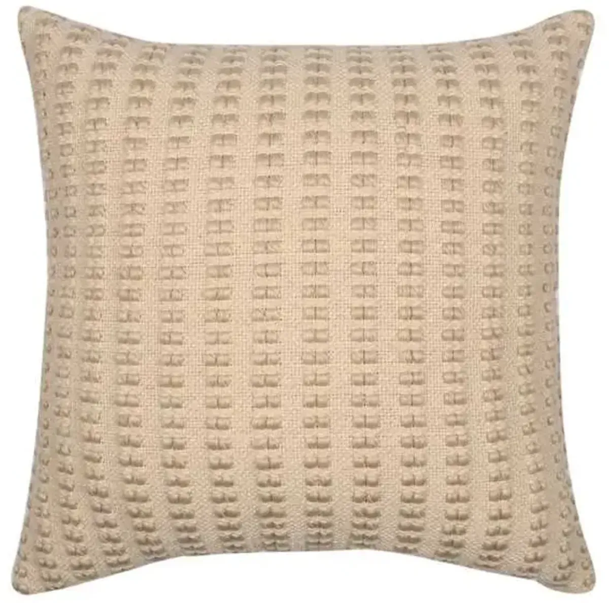 Crosby St. Beige Woven Throw Pillow, 18"
