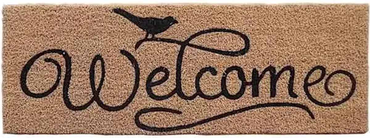 Boutique Welcome with Bird Coir Mat, 10x30