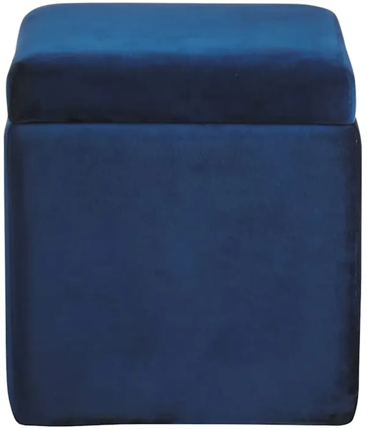 Stuart Square Storage Ottoman, Navy Blue
