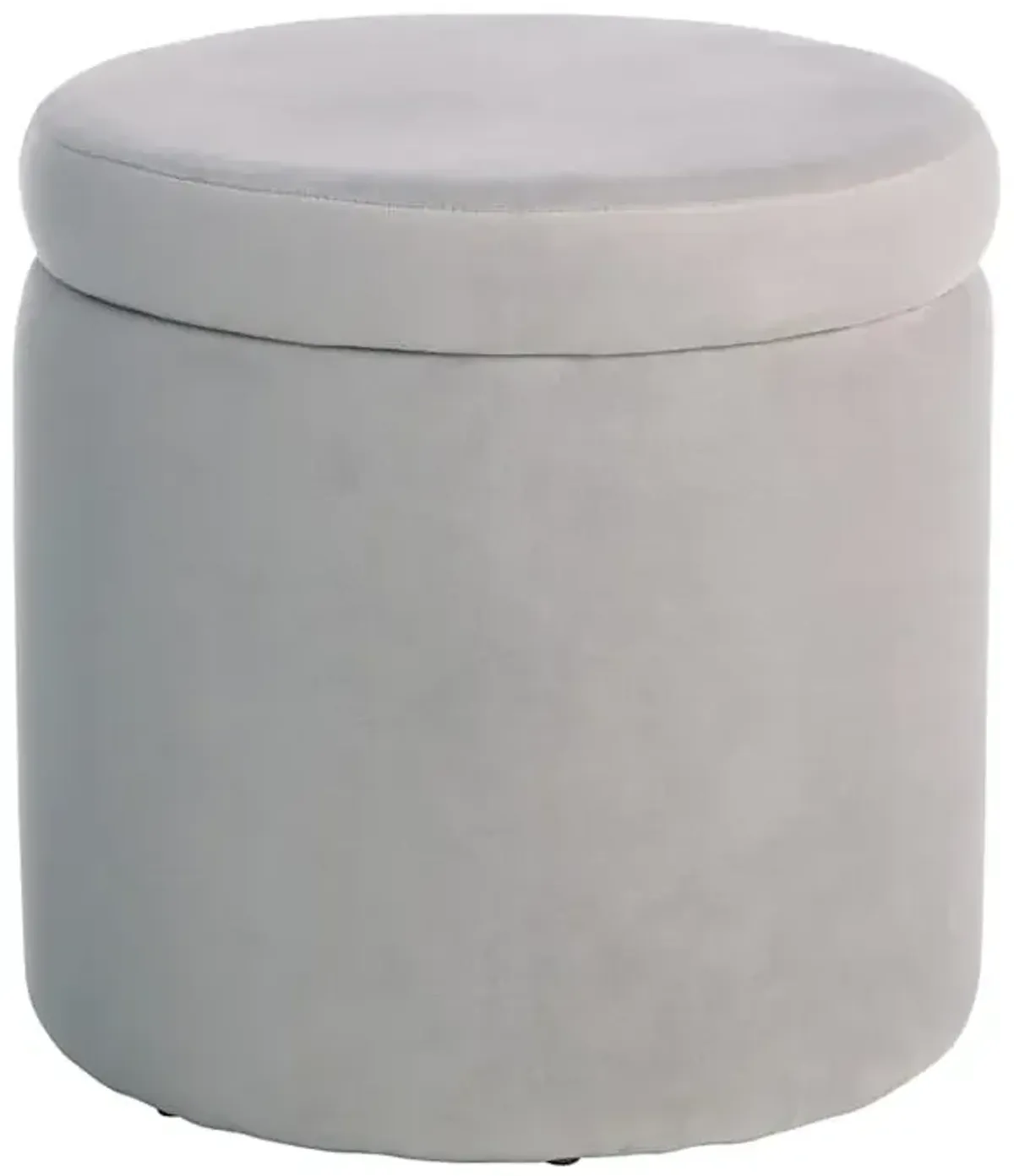 Stuart Round Storage Ottoman, Grey