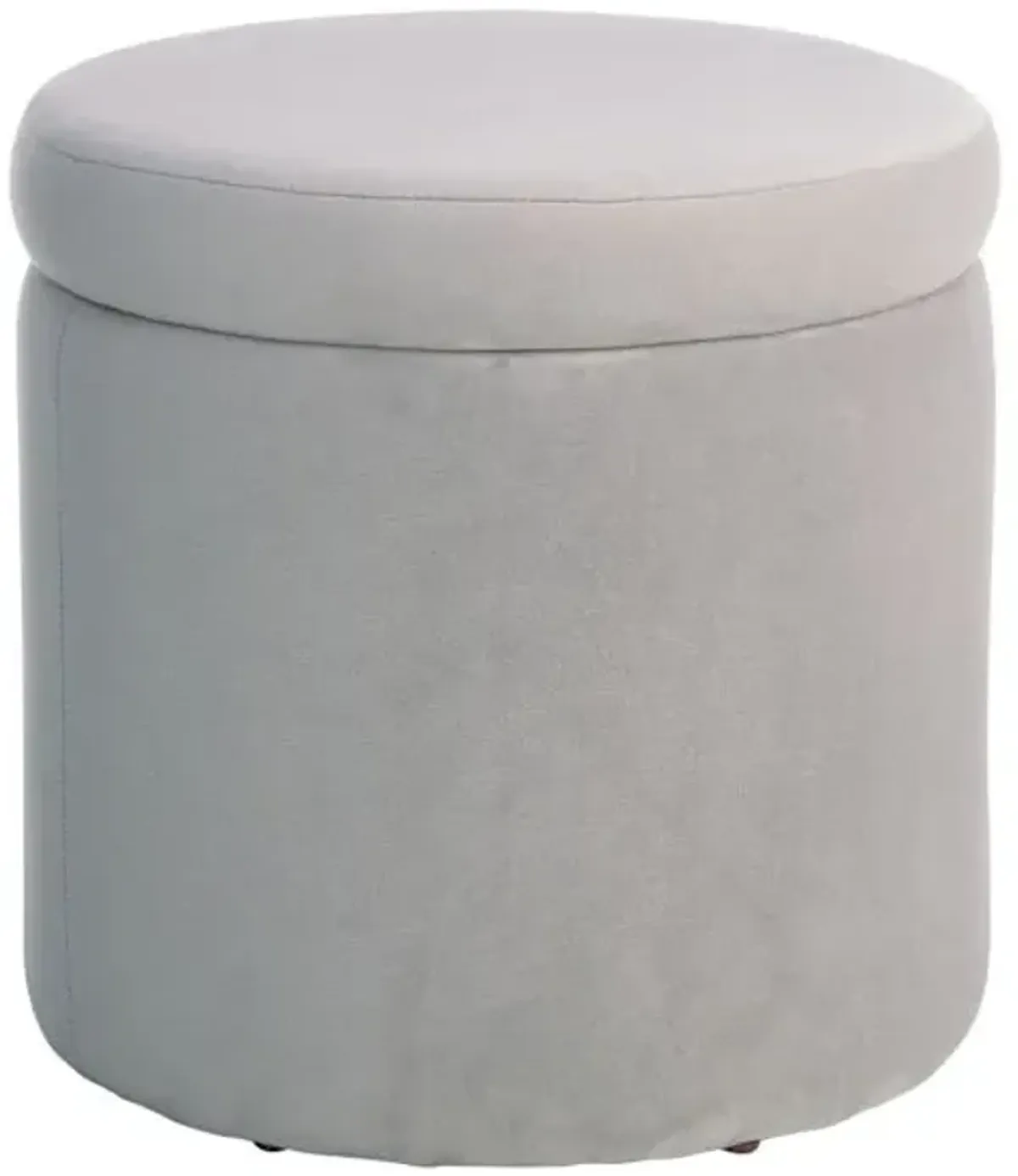 Stuart Round Storage Ottoman, Grey