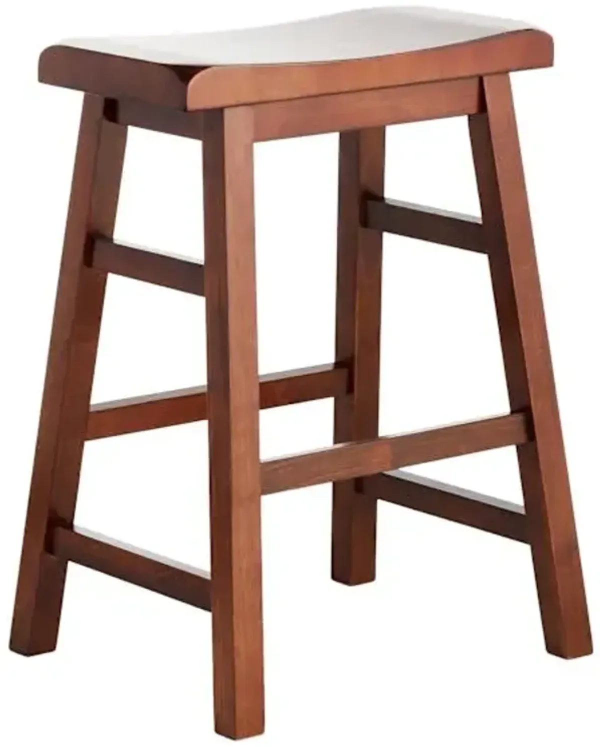 Providence Dark Walnut Saddle Stool, 24"