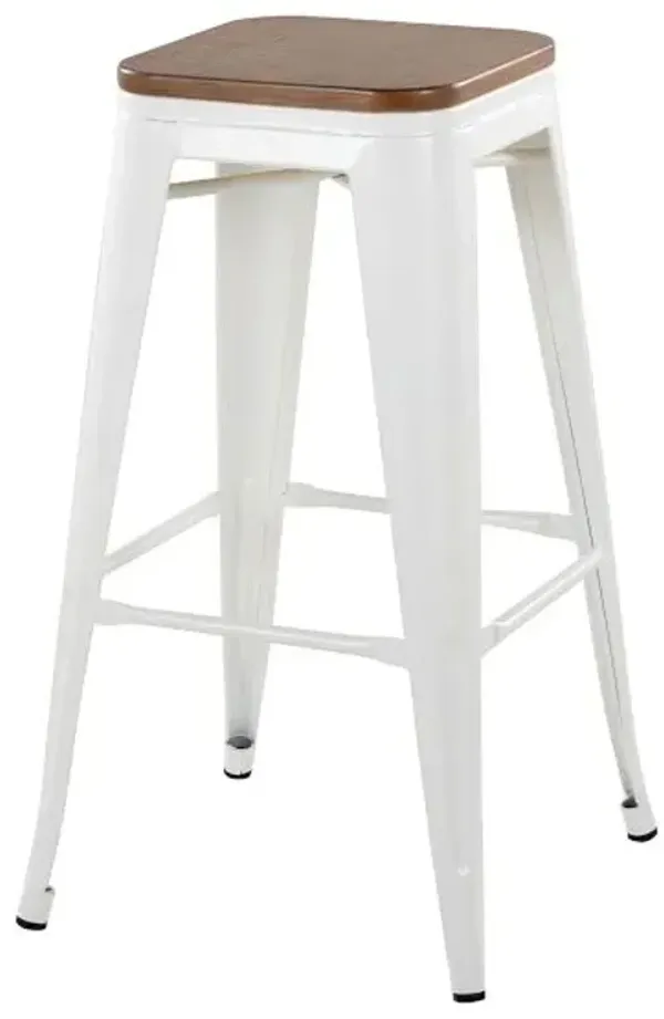 Honeybloom Westfield Barstool, White