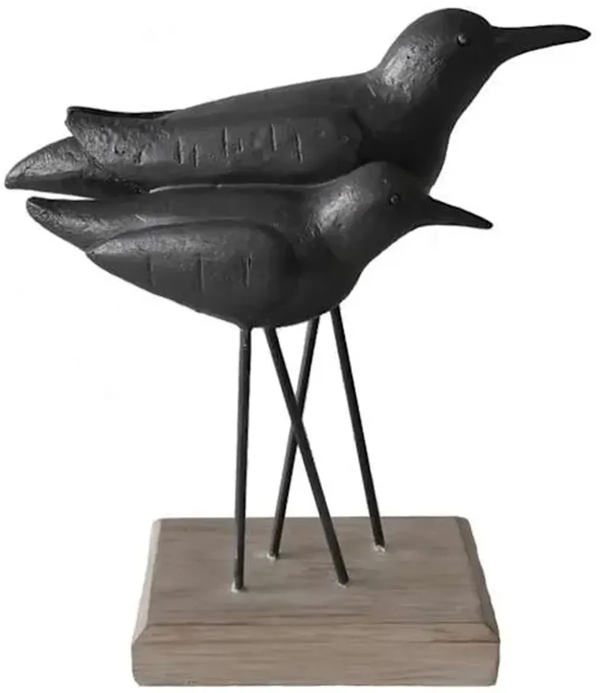 Ty Pennington Grey Birds Figurine, 9.8"