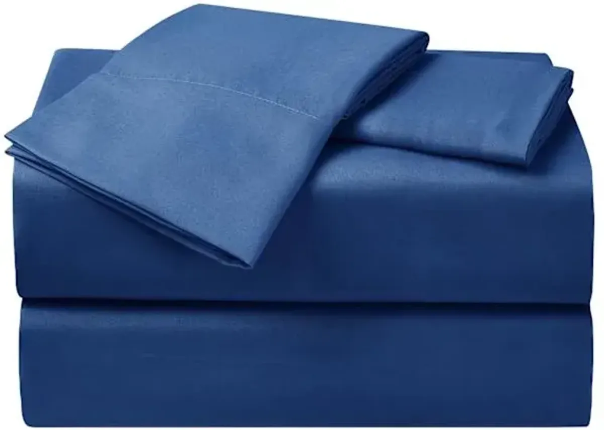 Navy Blue Microfiber Sheet Set, Queen