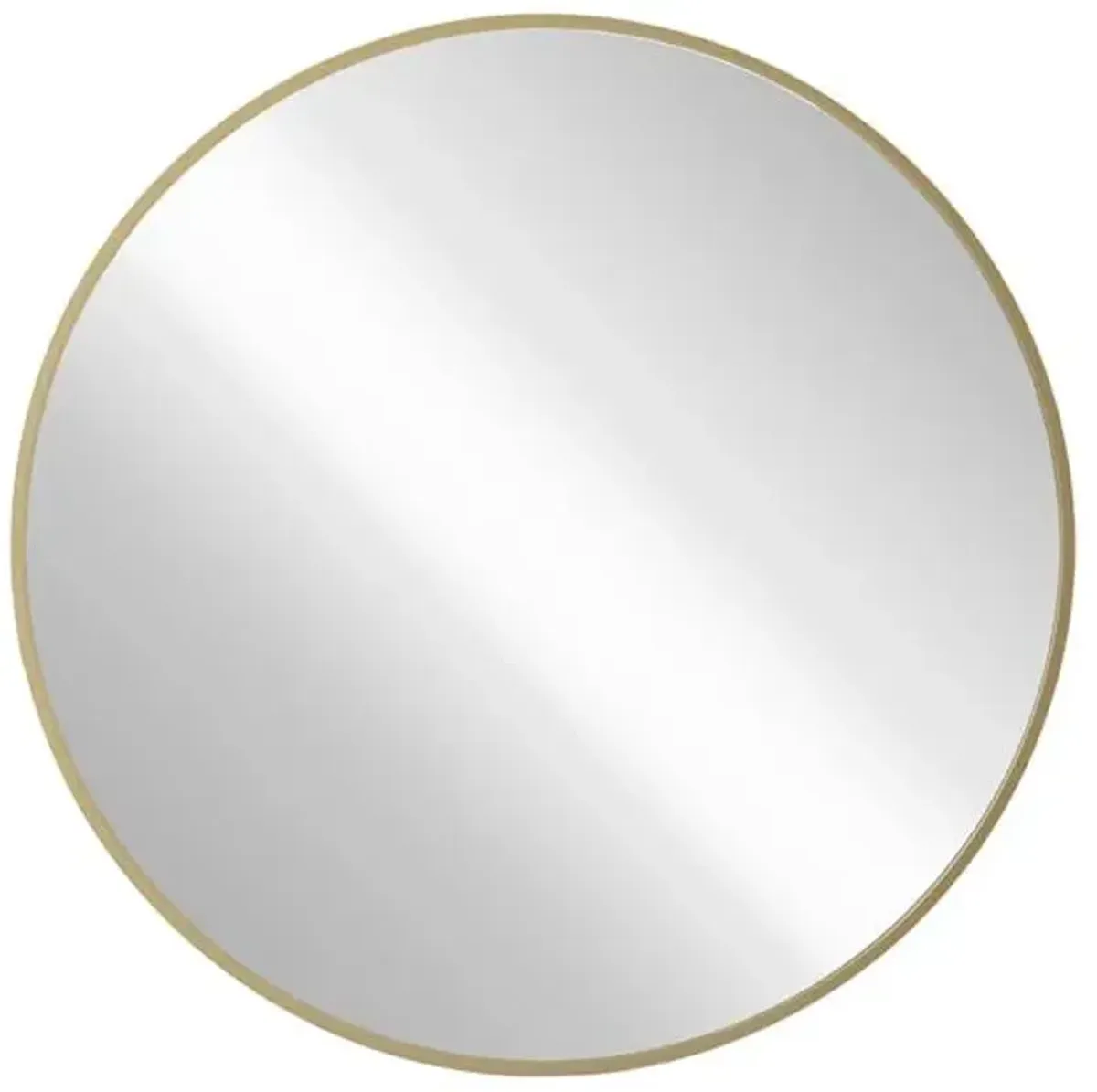 Gold Round Wall Mirror, 24"