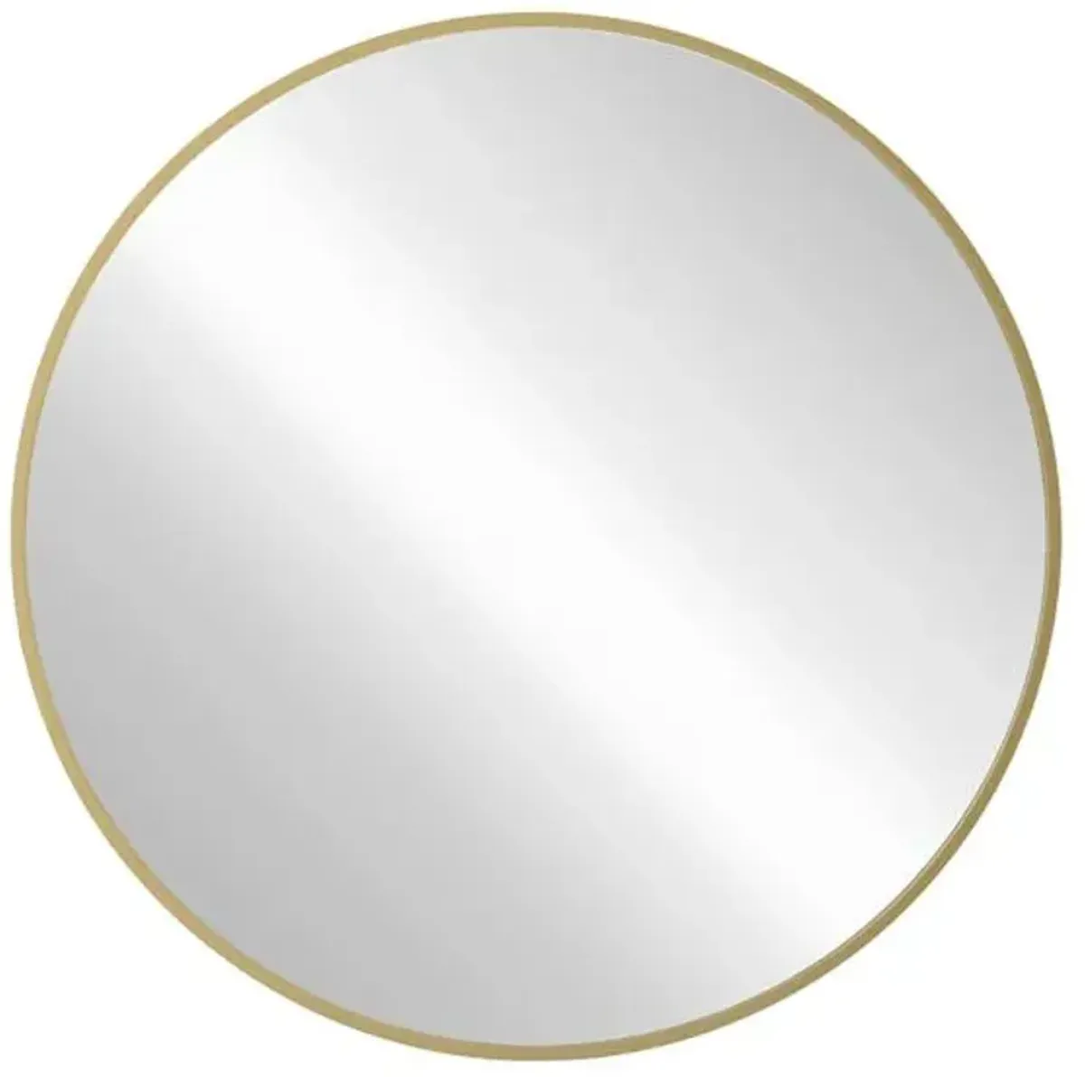 Gold Round Wall Mirror, 30"