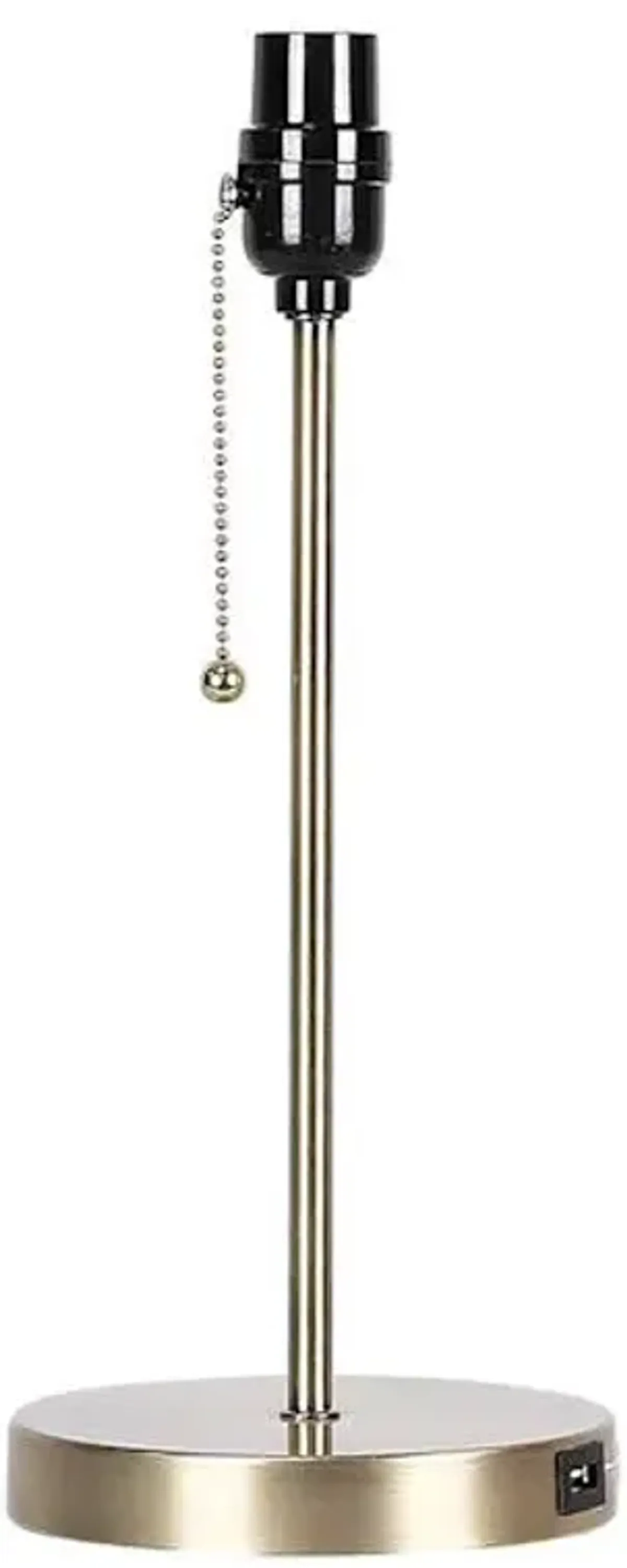 Gold Metal Task Lamp Base with USB Port, 14"