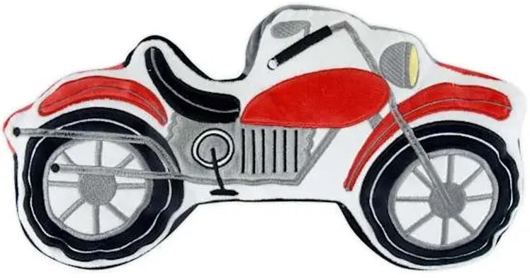 Tiny Dreamers Motorcycle Plush Pillow, 15x10