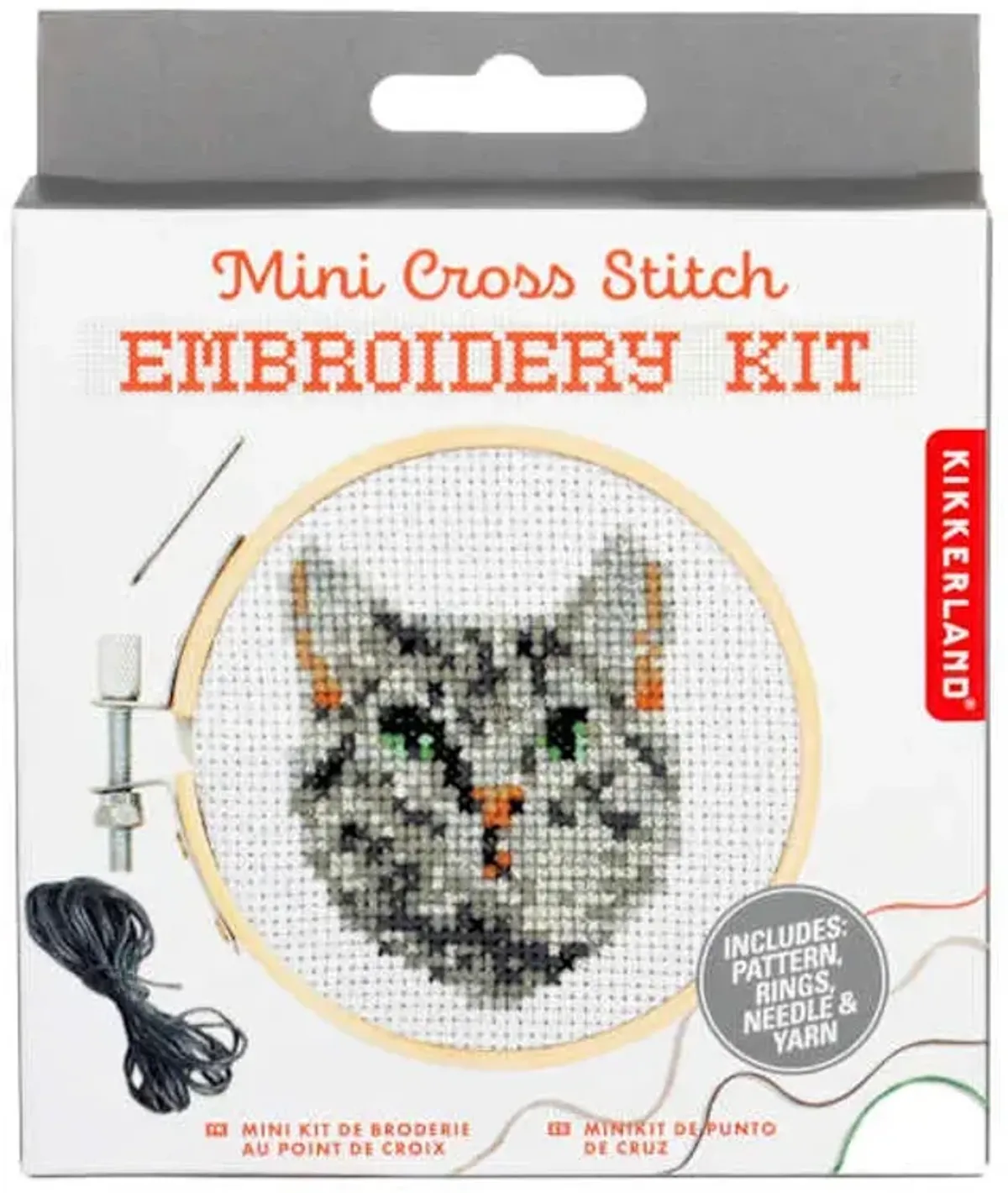 Mini Cross Stitch Embroidery Kit, Cat