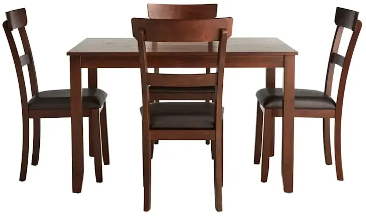 Anderson 5-Piece Wooden Dining Set, Walnut