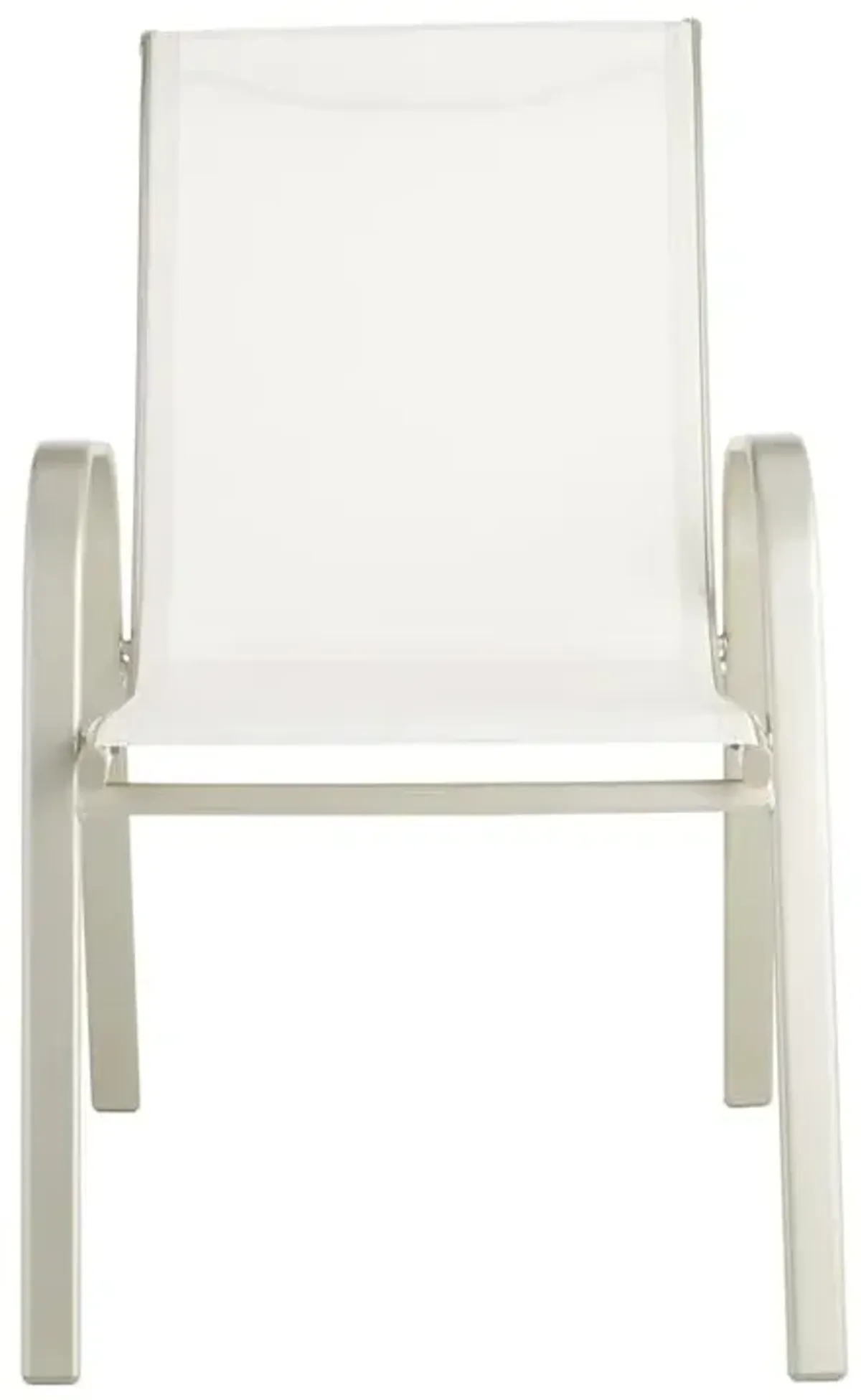 Stackable Sling Patio Chair, Beige & Champagne