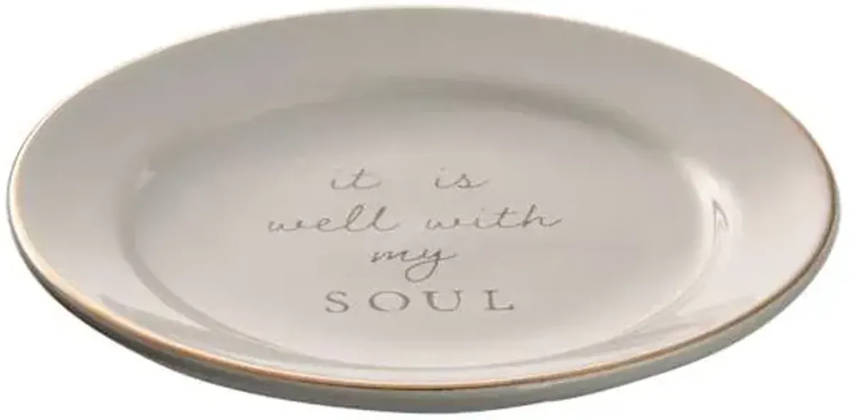 Habitat for Humanity Well With My Soul Trinket Tray, 4.5"