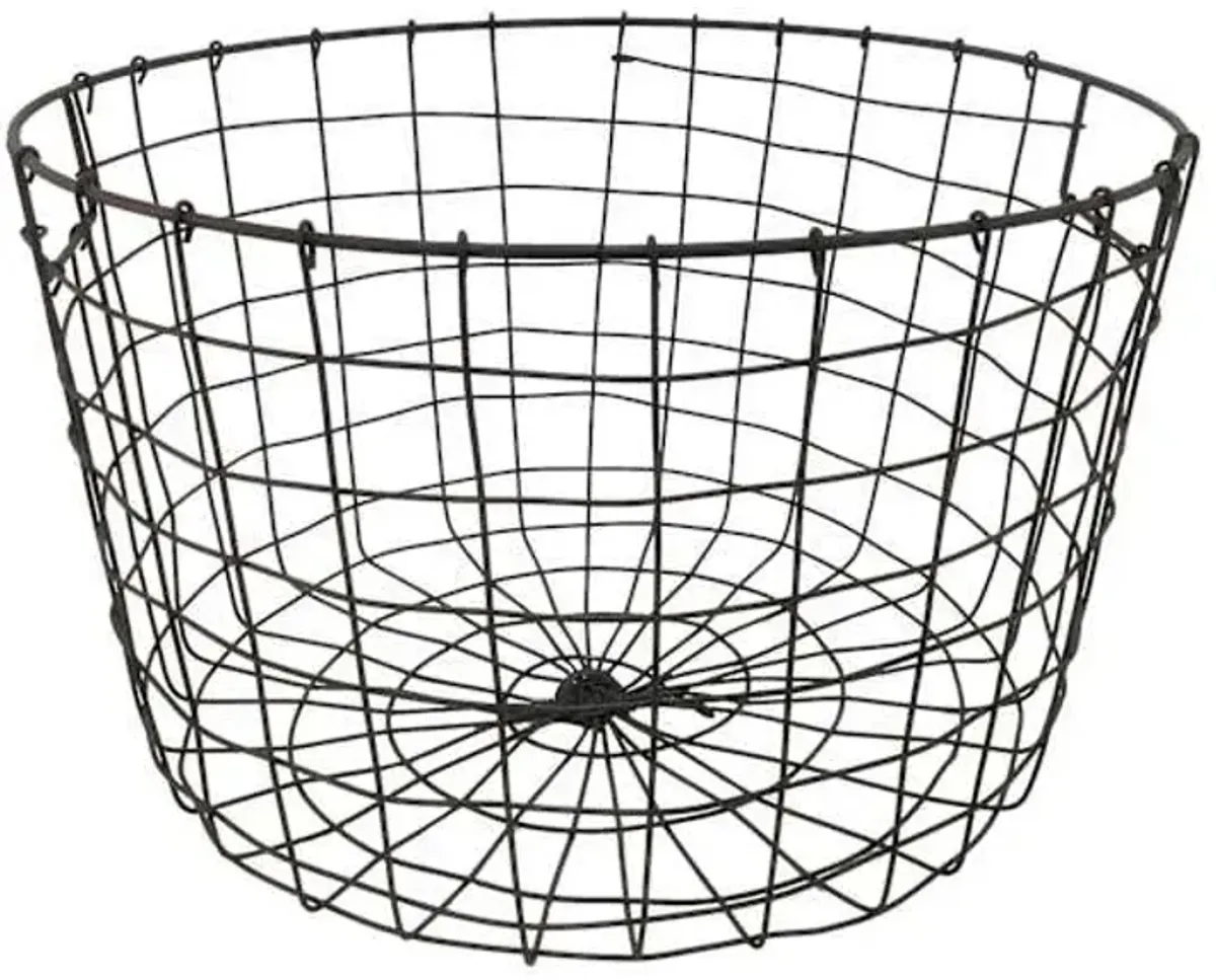 Tapered Dark Grey Metal Basket, Small