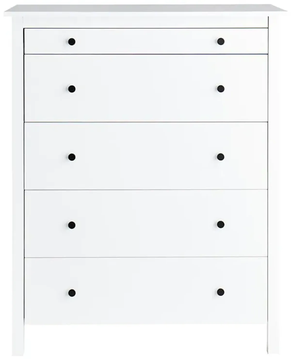 Taylor 5-Drawer Faux Wood Dresser, White