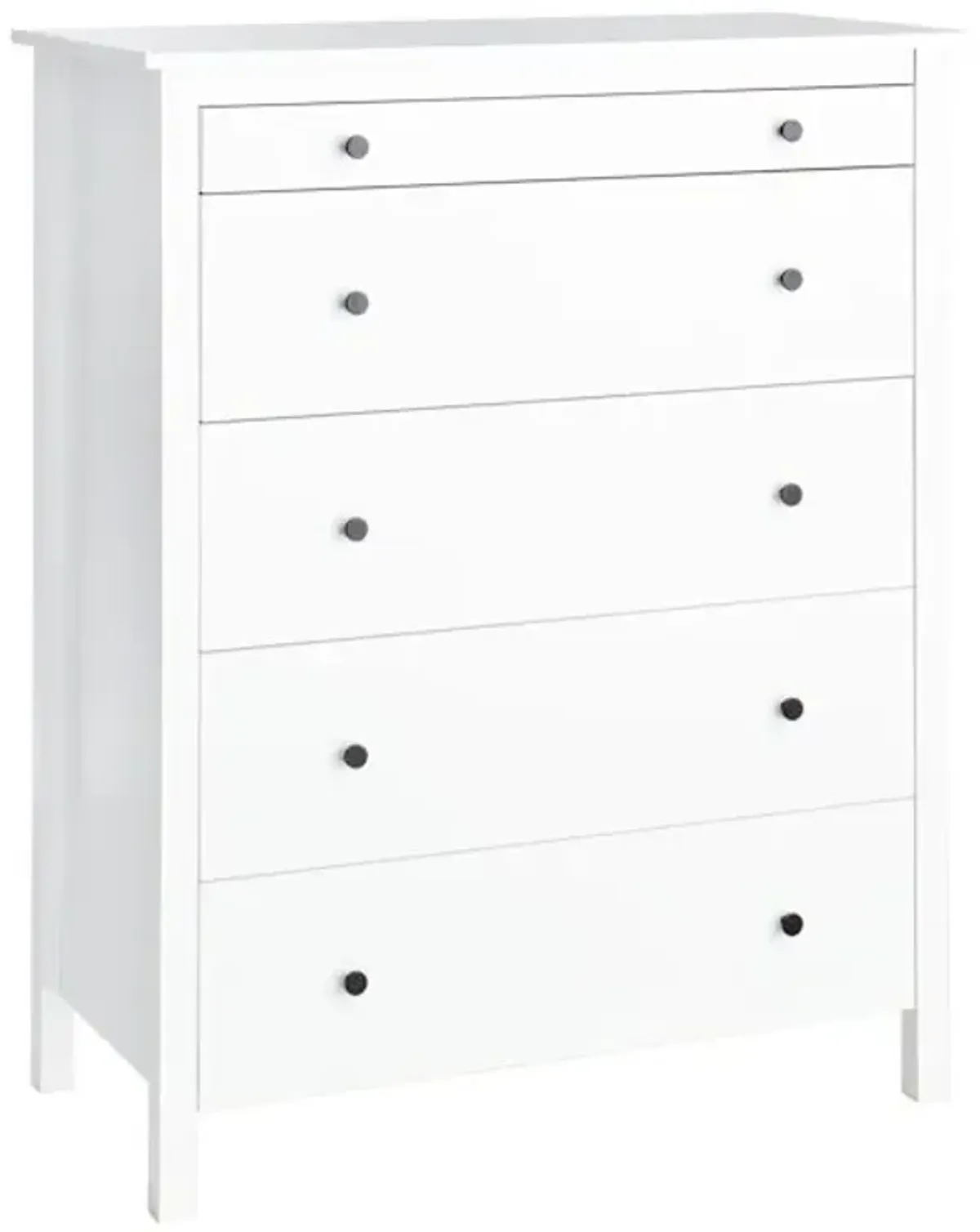 Taylor 5-Drawer Faux Wood Dresser, White