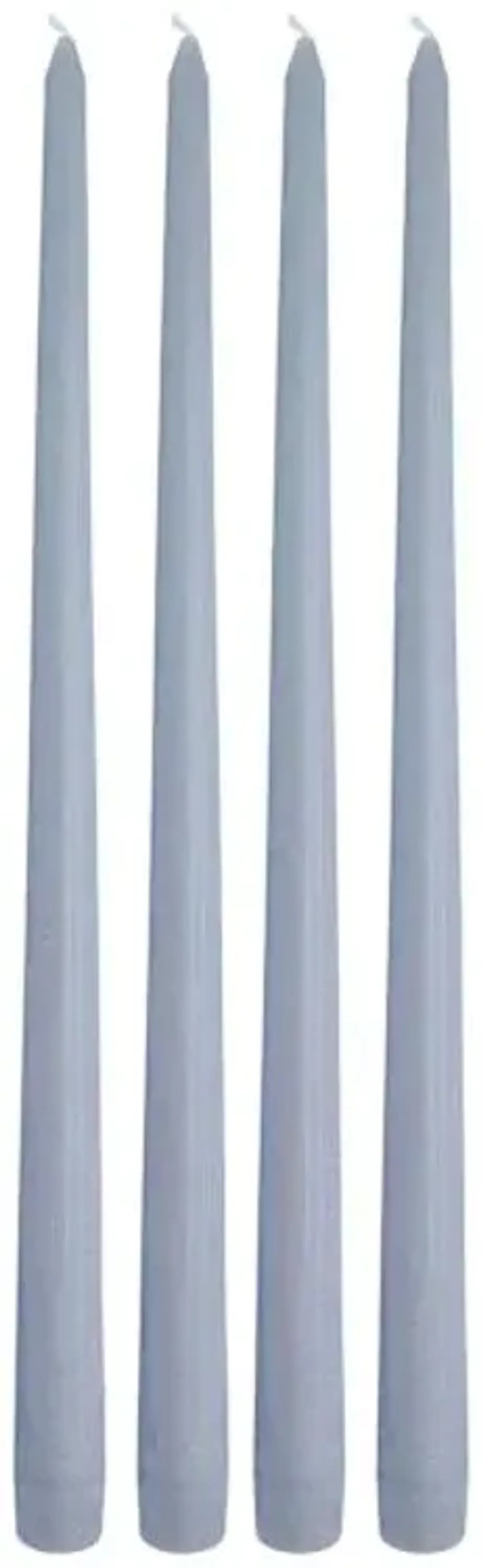 4-Pack Grey Unscented Taper Candles, 14"