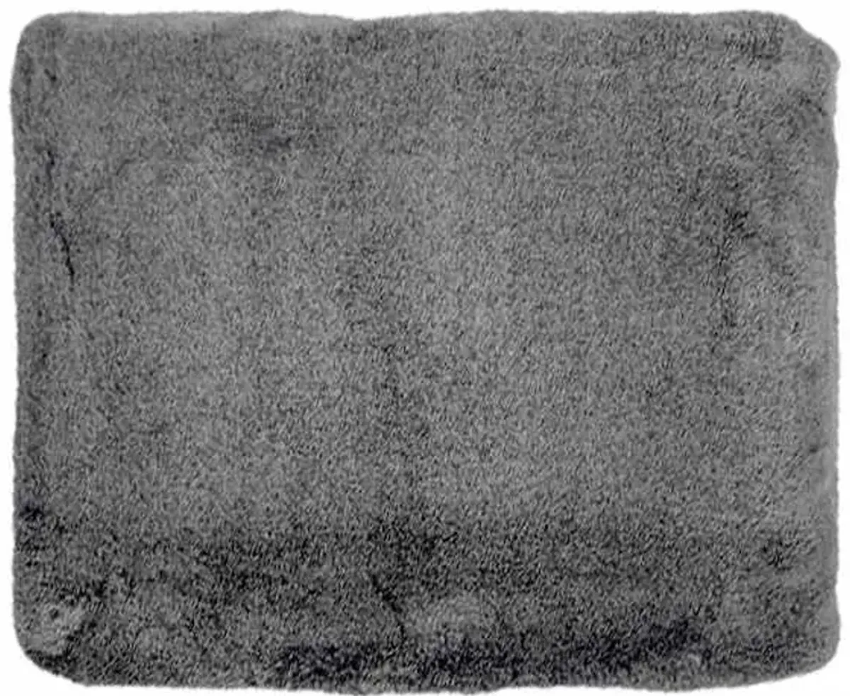 Grey Faux Chinchilla Fur Luxury Throw Blanket, 50x60