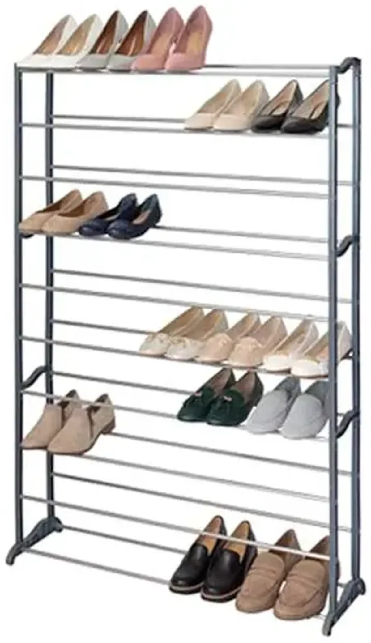 50-Pair Shoe Rack, Grey