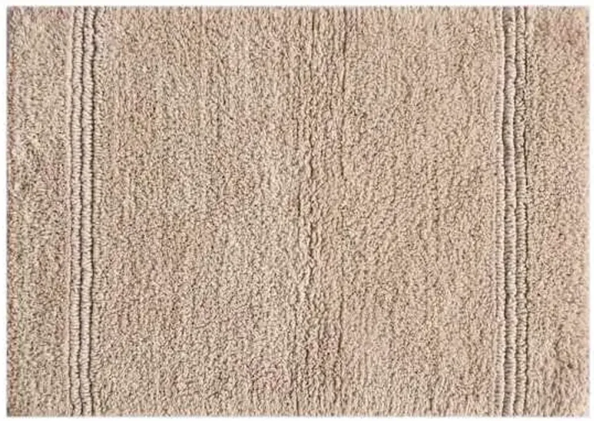 2-Pack Brown Simple Stripe Bath Rug Set, 17x24 & 20x32